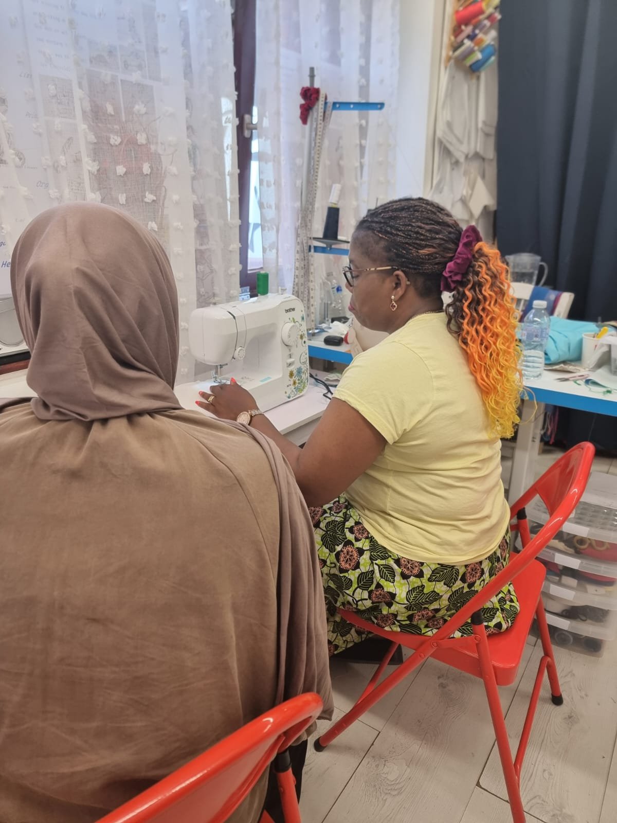 Receiving sewing machines