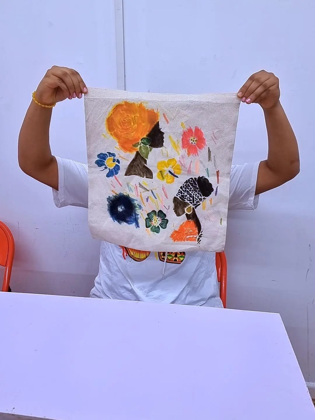 Creative activity during an AutiStitch session